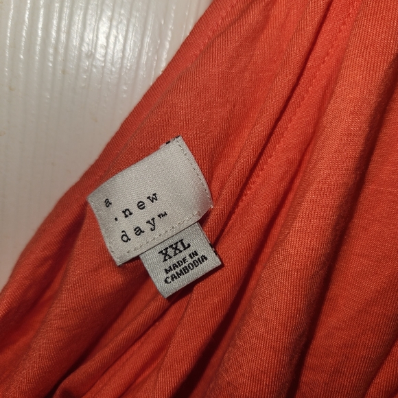 A New Day Rouched Orange Dress - Picture 3 of 7